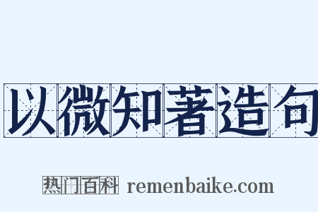 以微知著造句是什么意思的图片